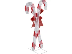 Dekoracja ogrodowa LED OLASVIK 90 cm Biały Czerwony
