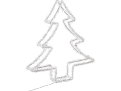 Dekoracja ogrodowa LED OLBOAN Choinka 34 cm Biały