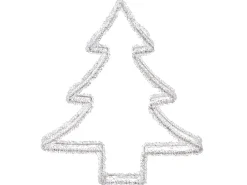 Dekoracja ogrodowa LED OLBOAN Choinka 34 cm Biały