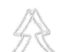 Dekoracja ogrodowa LED OLBOAN Choinka 34 cm Biały