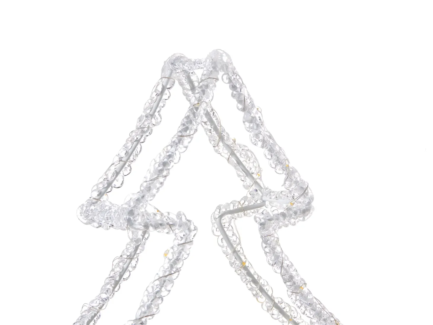 Dekoracja ogrodowa LED OLBOAN Choinka 34 cm Biały