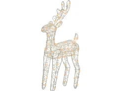 Dekoracja ogrodowa LED OLDENOR Renifer 70 cm Srebrny
