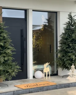 Dekoracja ogrodowa LED OLDENOR Renifer 70 cm Srebrny