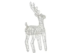 Dekoracja ogrodowa LED OLDENOR Renifer 70 cm Srebrny