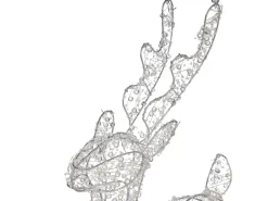 Dekoracja ogrodowa LED OLDENOR Renifer 70 cm Srebrny