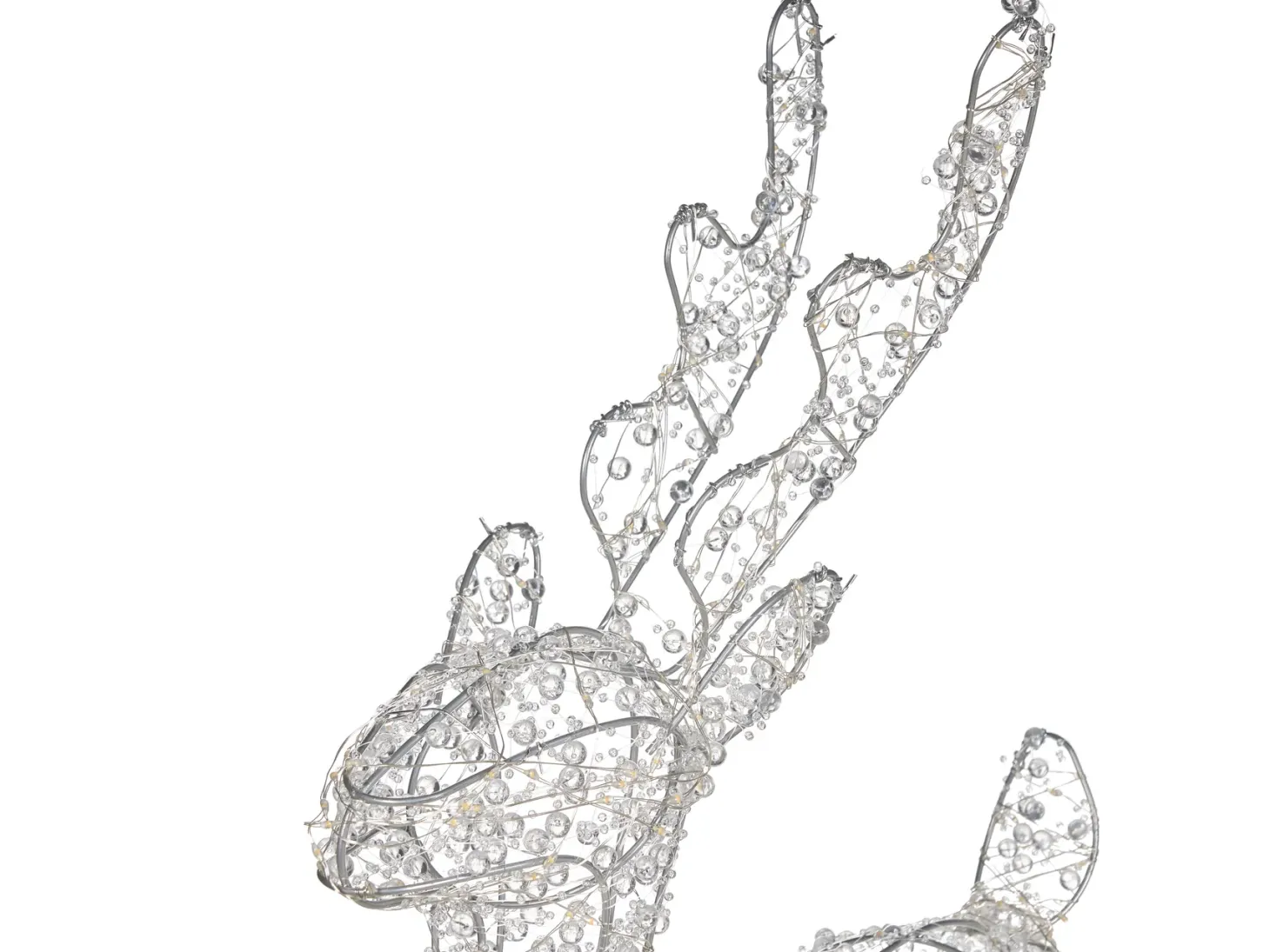 Dekoracja ogrodowa LED OLDENOR Renifer 70 cm Srebrny