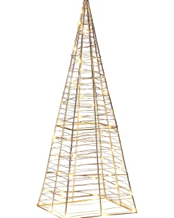 Dekoracja ogrodowa LED PUKSALA Choinka 60 cm Srebrny
