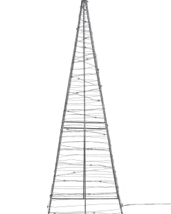 Dekoracja ogrodowa LED PUKSALA Choinka 60 cm Srebrny