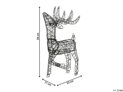 Dekoracja ogrodowa LED RAVSJON Renifer 58 cm Czarny