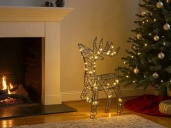 Dekoracja ogrodowa LED RAVSJON Renifer 58 cm Czarny