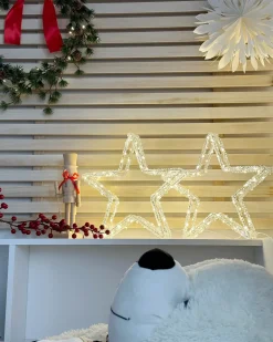 Dekoracja ogrodowa LED SIMO Gwiazda 31 cm Biały
