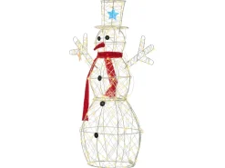 Dekoracja ogrodowa LED VASMAN Bałwan 93 cm Biały