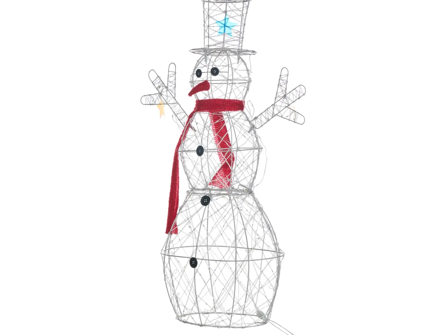 Dekoracja ogrodowa LED VASMAN Bałwan 93 cm Biały