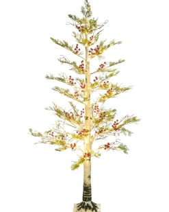 Dekoracja ogrodowa LED VASSLEN Choinka 160 cm Biały