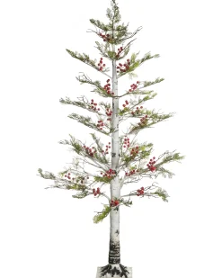 Dekoracja ogrodowa LED VASSLEN Choinka 160 cm Biały