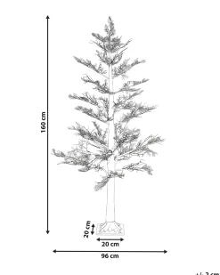 Dekoracja ogrodowa LED VASSLEN Choinka 160 cm Biały