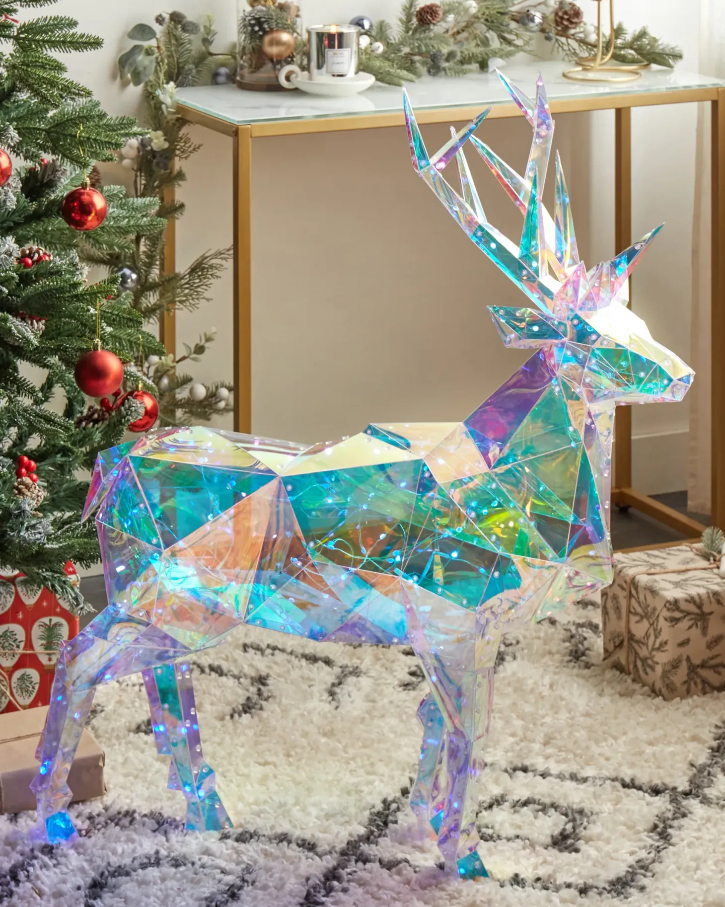 Dekoracja ogrodowa Smart LED Sterowane aplikacją POLARIS Renifer 90 cm Kolorowy