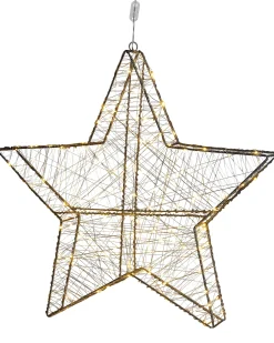 Dekoracja ogrodowa wisząca LED KURULA Gwiazda 58 cm Srebrny