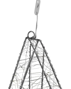 Dekoracja ogrodowa wisząca LED KURULA Gwiazda 58 cm Srebrny