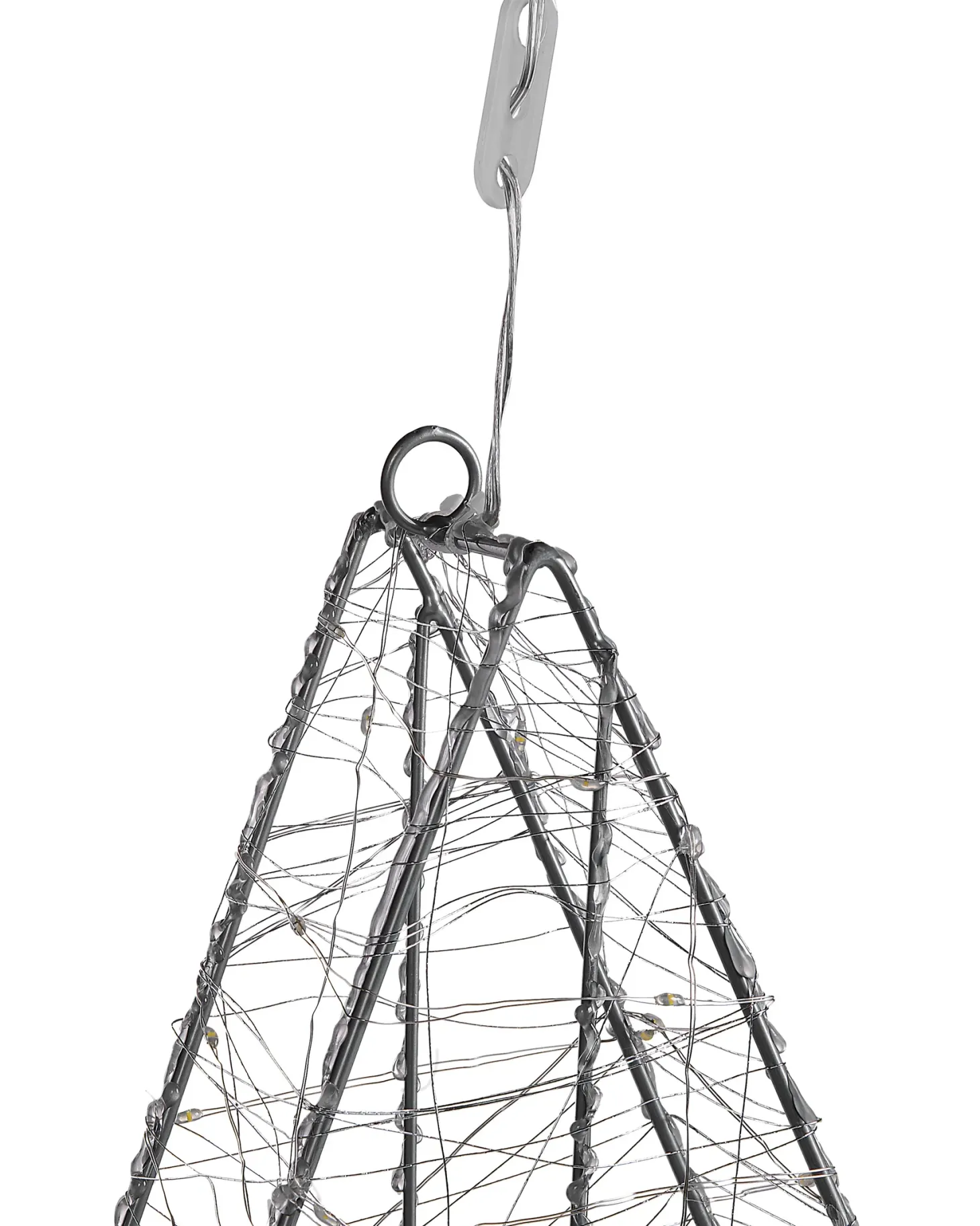 Dekoracja ogrodowa wisząca LED KURULA Gwiazda 58 cm Srebrny