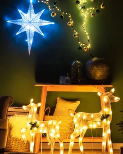 Dekoracja ogrodowa wisząca LED OSMA Gwiazda 67 cm Biały