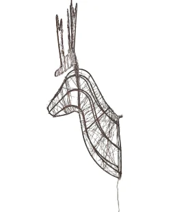 Dekoracja ogrodowa wisząca LED NELLIM Renifer 47 cm Czarny