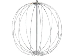 Dekoracja ogrodowa wisząca LED HOSFOS Bombka 42 cm Srebrny