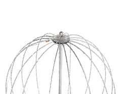 Dekoracja ogrodowa wisząca LED HOSFOS Bombka 42 cm Srebrny