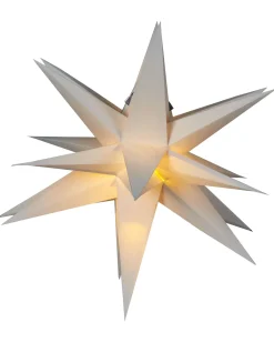 Dekoracja wisząca LED BHAGIRATHI Gwiazda 44 cm Złamana biel