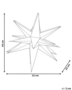 Dekoracja wisząca LED BHAGIRATHI Gwiazda 44 cm Złamana biel