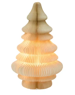 Dekoracja świąteczna Lampa stołowa DREVJA Choinka 51 cm Beżowy