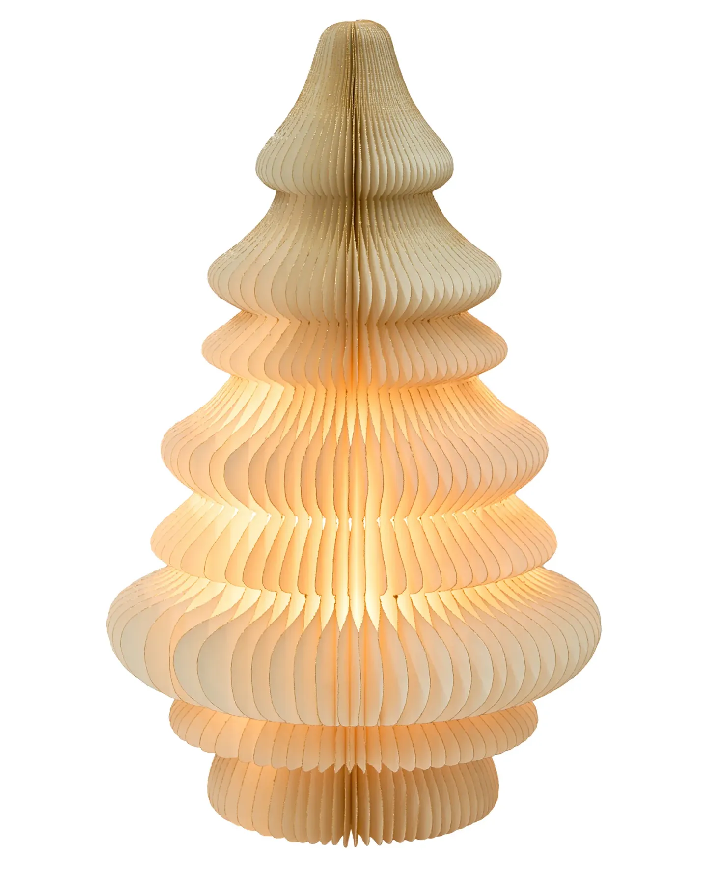 Dekoracja świąteczna Lampa stołowa DREVJA Choinka 51 cm Beżowy