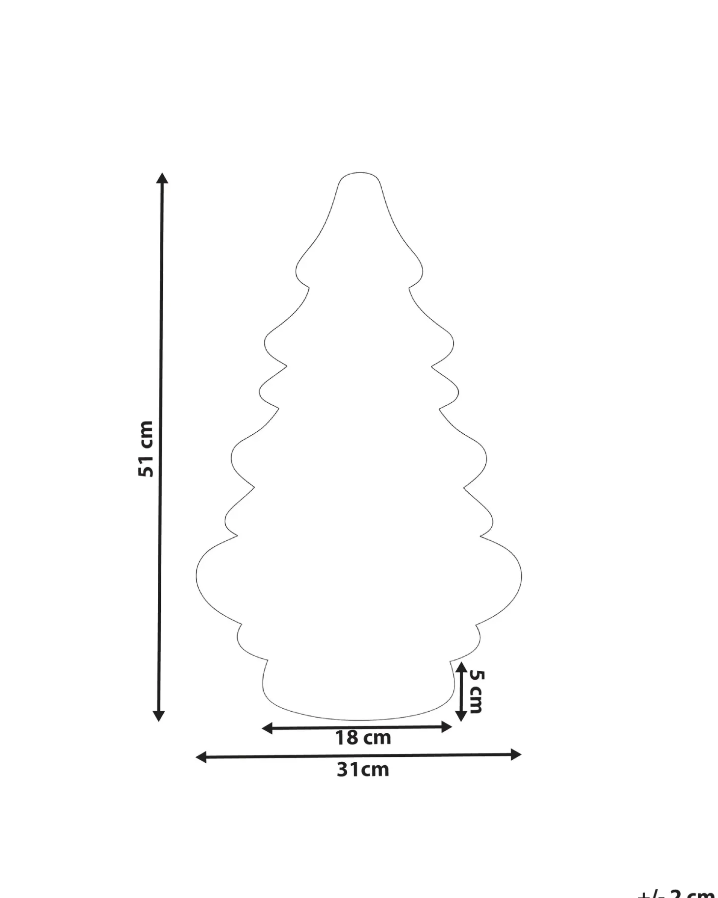 Dekoracja świąteczna Lampa stołowa DREVJA Choinka 51 cm Beżowy
