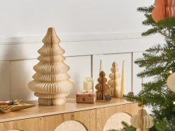 Dekoracja świąteczna Lampa stołowa DREVJA Choinka 51 cm Beżowy