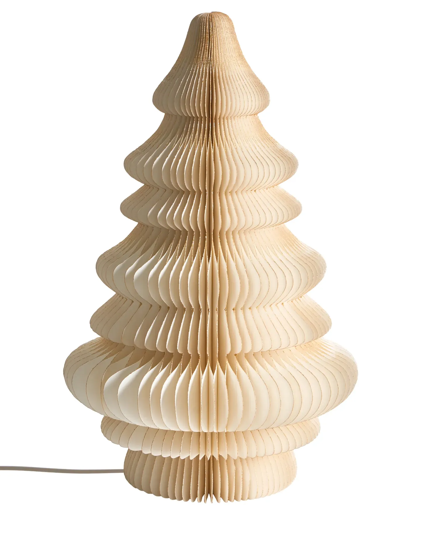 Dekoracja świąteczna Lampa stołowa DREVJA Choinka 51 cm Beżowy