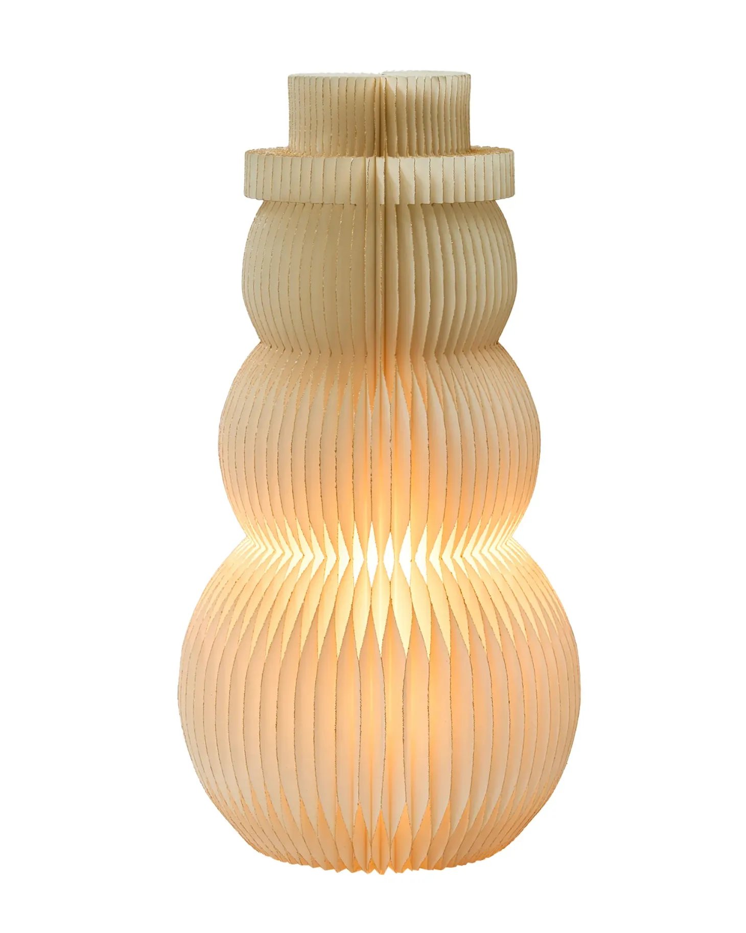 Dekoracja świąteczna Lampa stołowa BANGA Bałwan 51 cm Beżowy