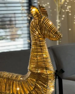 Dekoracja świąteczna LED AKUREYRI Renifer 110 cm Złoty