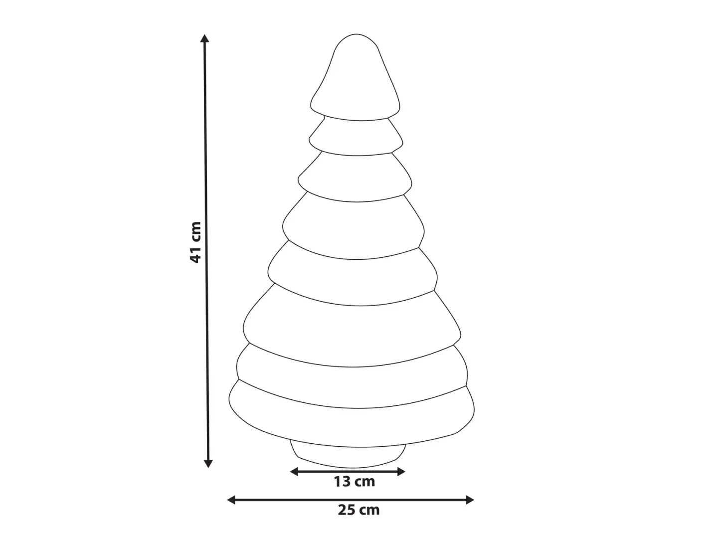 Dekoracja świąteczna LED ANDAN Choinka 41 cm Zielony