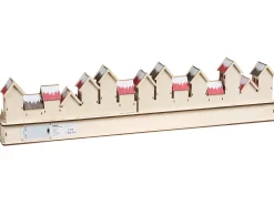 Dekoracja świąteczna LED ASPERN Kalendarz adwentowy 18 cm Czerwony