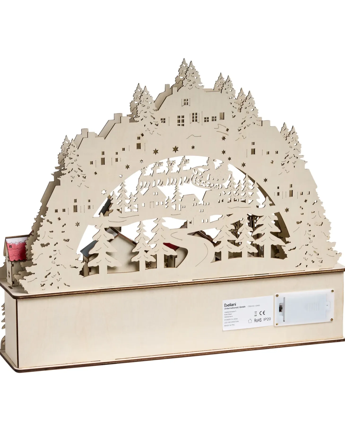 Dekoracja świąteczna LED BOLKESJO 39 cm Jasnobrązowy