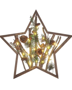 Dekoracja świąteczna LED DOKKA Gwiazda 46 cm Brązowy
