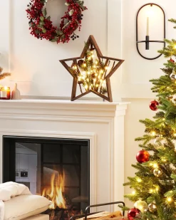 Dekoracja świąteczna LED DOKKA Gwiazda 46 cm Brązowy