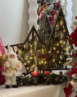 Dekoracja świąteczna LED DOKKA Gwiazda 46 cm Brązowy