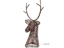 Dekoracja świąteczna LED DYBESO Renifer 60 cm Ciemnobrązowy