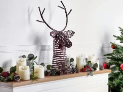 Dekoracja świąteczna LED DYBESO Renifer 60 cm Ciemnobrązowy