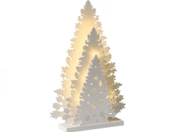 Dekoracja świąteczna LED EMMESAN Choinka 33 cm Biały