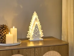 Dekoracja świąteczna LED EMMESAN Choinka 33 cm Biały