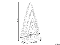Dekoracja świąteczna LED EMMESAN Choinka 33 cm Biały