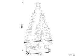 Dekoracja świąteczna LED FEMAN Choinka Renifer 36 cm Biały