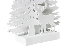 Dekoracja świąteczna LED FEMAN Choinka Renifer 36 cm Biały